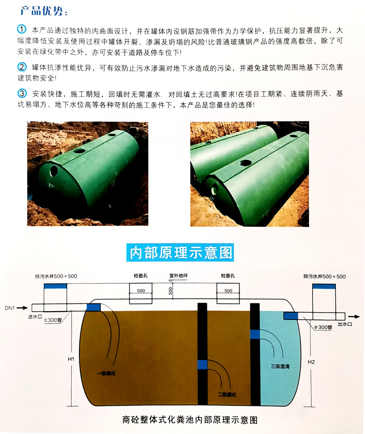 潮南玻璃钢化粪池